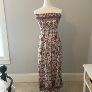 Paisley strapless dress